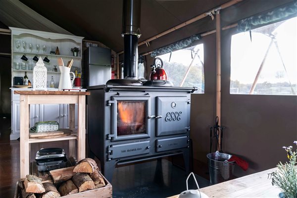 safari tent kitchen